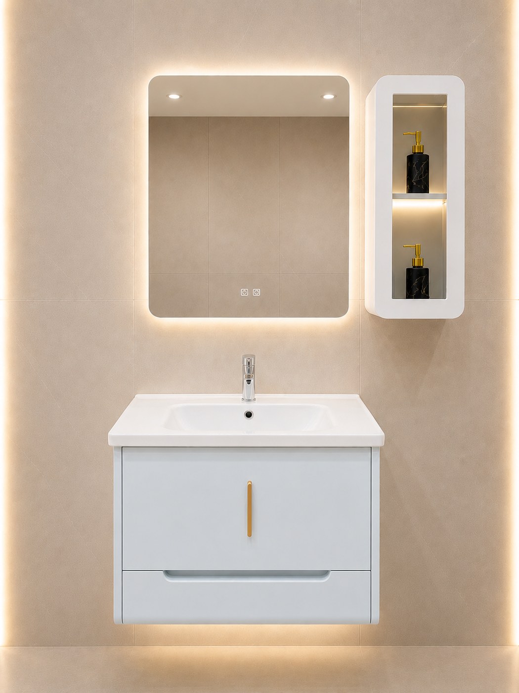 Bộ tủ lavabo cao cấp KRATEN KT80F607D-80