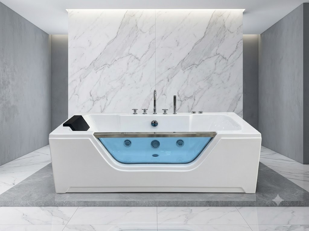 Bồn tắm nằm massage KRATEN KTBT02-17M kích thước 1700 × 800 × 550 mm