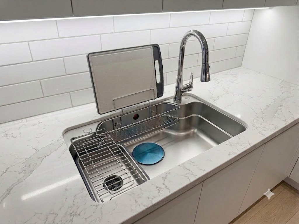 Chậu rửa bát 1 hố inox 304 KRATEN 80 × 50 cm - ảnh 2