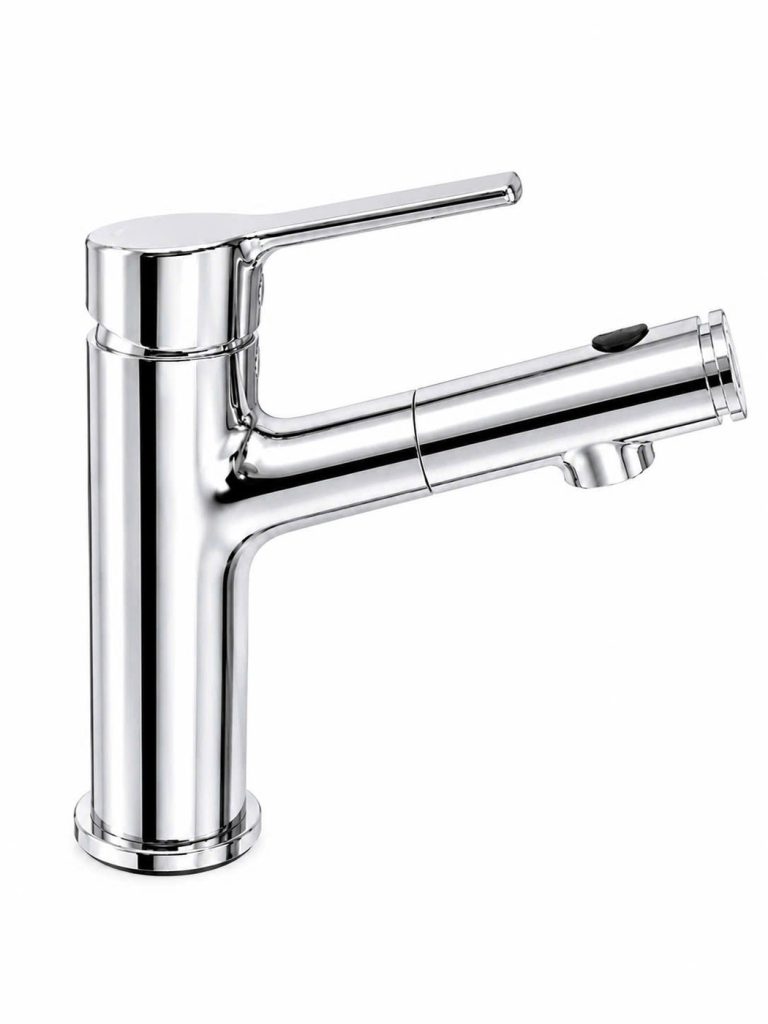 Vòi lavabo dây rút kéo dài KRATEN màu Chrome