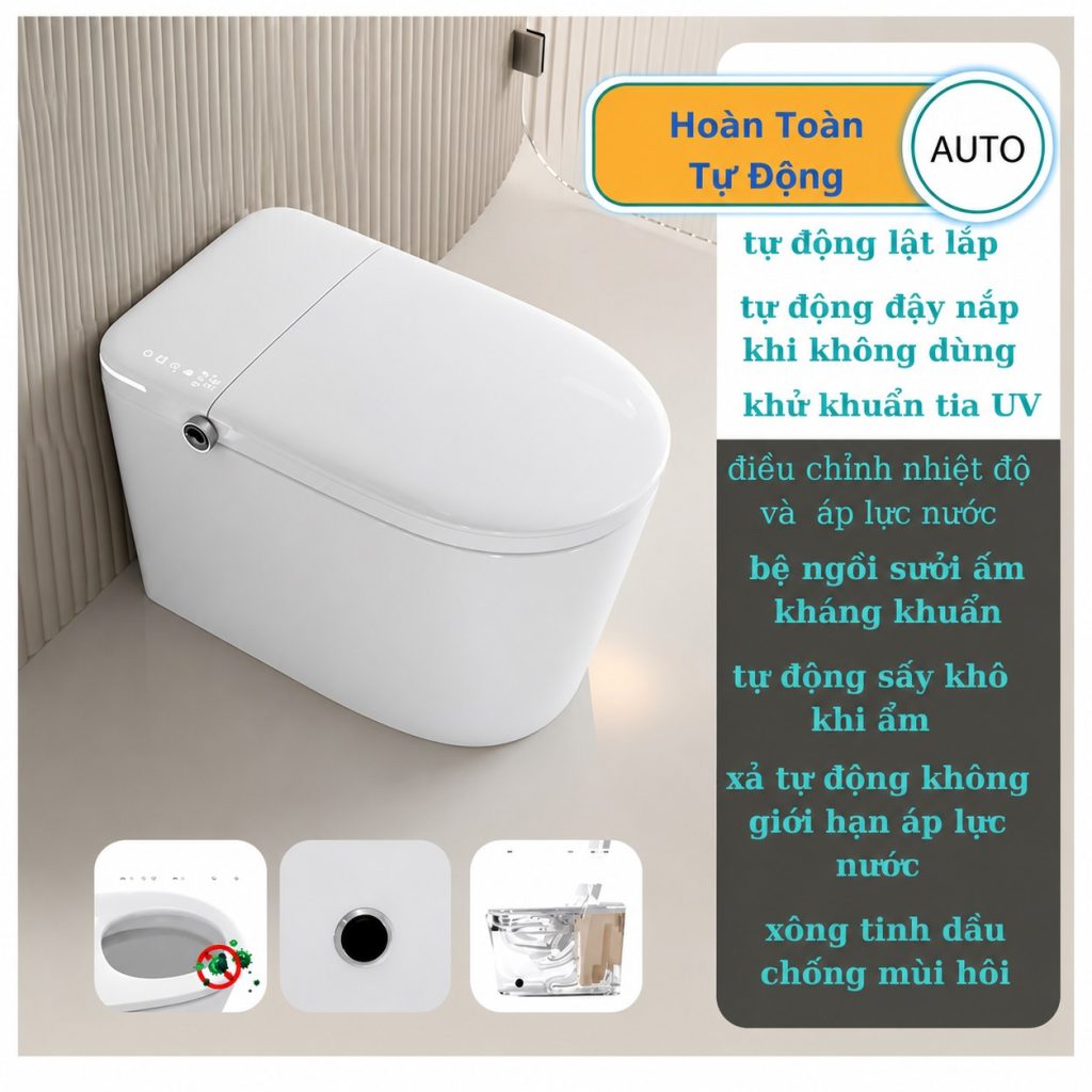 Bồn cầu thông minh 1 khối KRATEN SMART M7 - ảnh 2