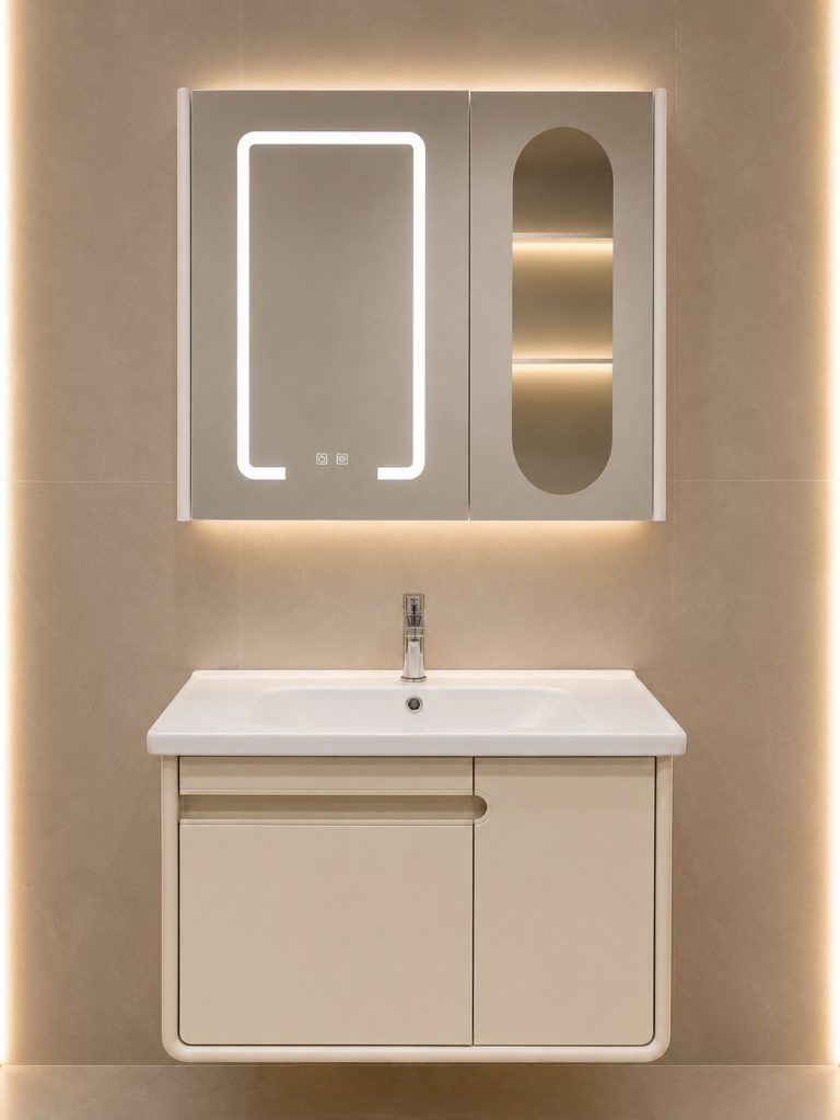Bộ tủ lavabo cao cấp KRATEN P627-80 Kem